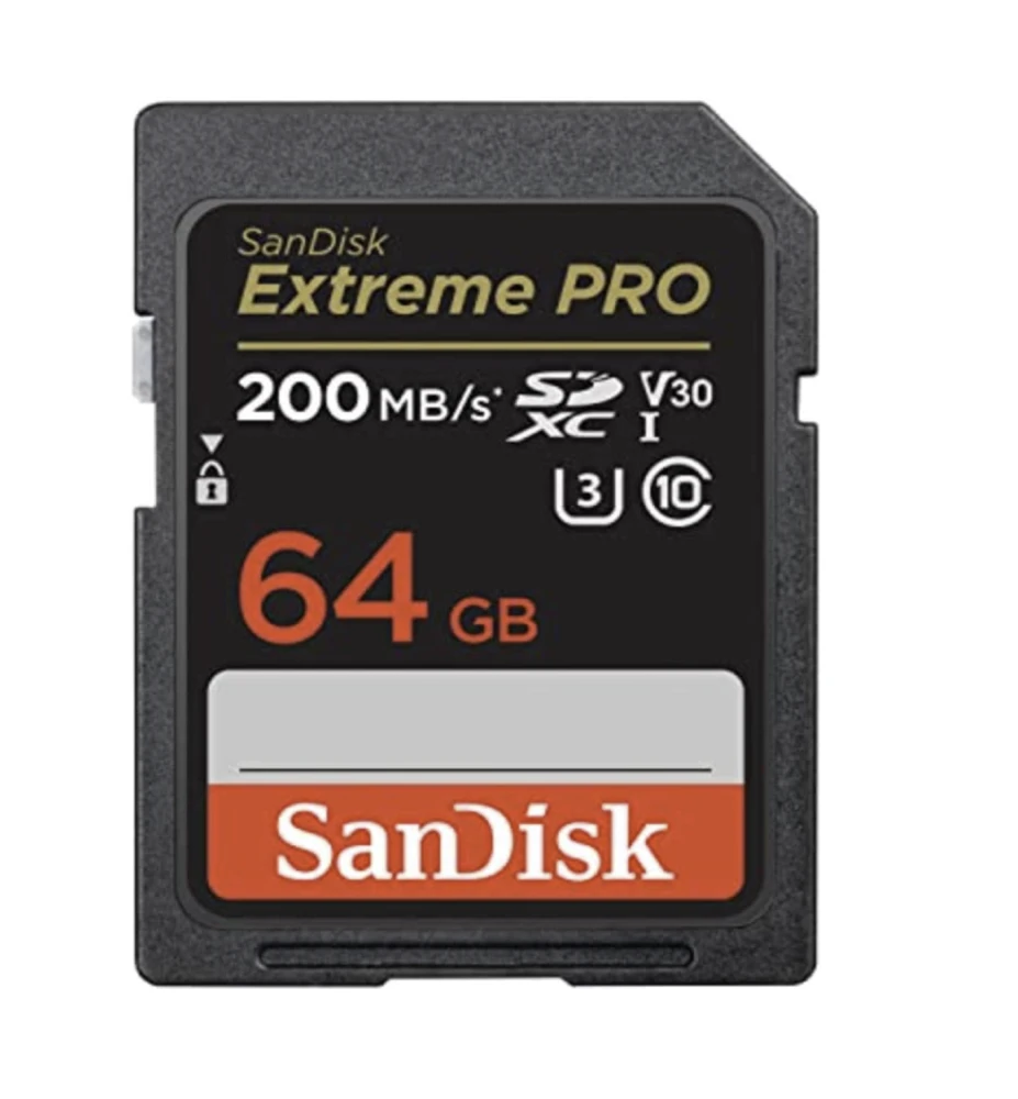 Sandisk Extreme Pro Sd Uhs I 64gb Card For 4k Video For Dslr And Mirrorless Cameras 200mb/s Read & 90mb/s Write