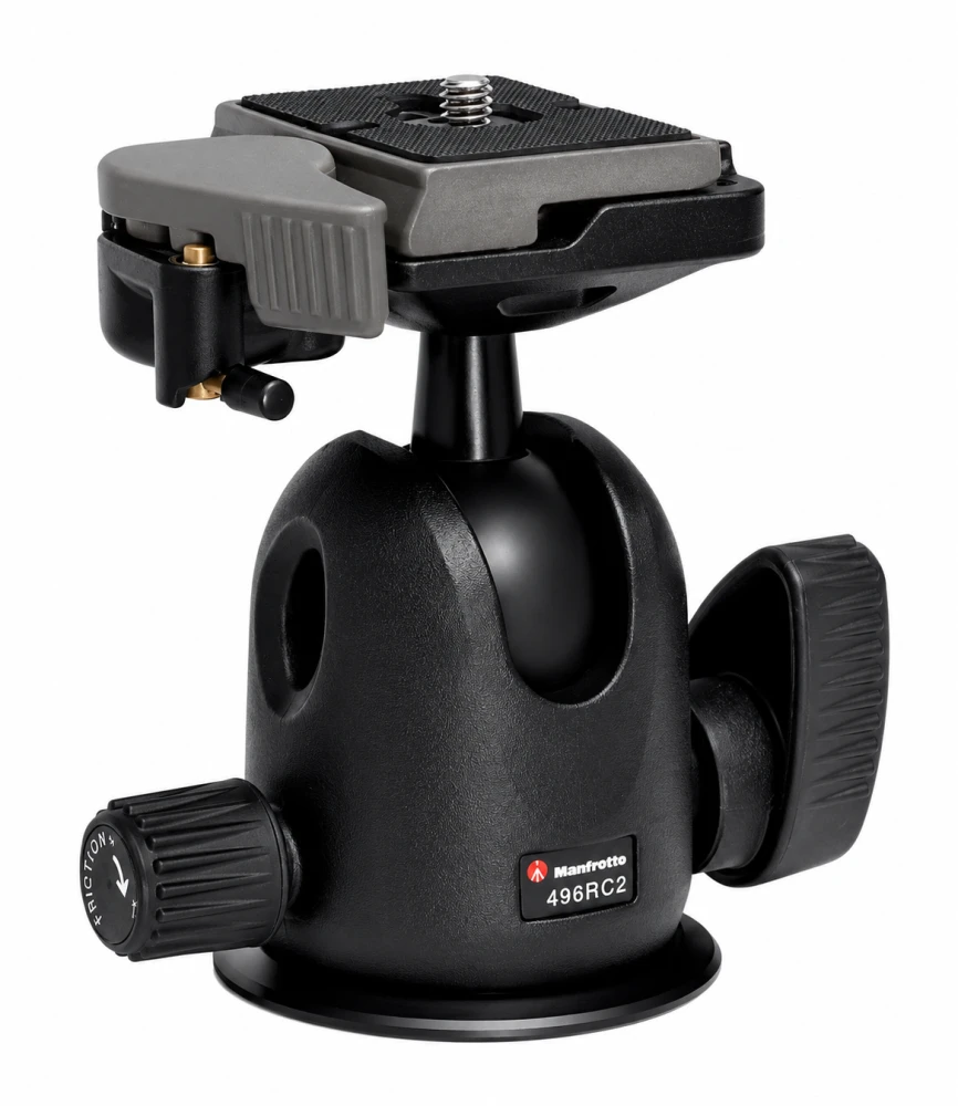 Manfrotto Compact Ball Tripod Head With Rc2 Quick Release Plate 496rc2